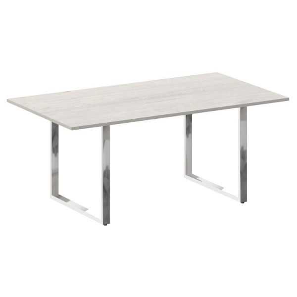 Стол переговорный на О-обр. м/к БО.ПРГ-180 1800x1000x750 (Дуб Наварра/Нерж. Сталь)