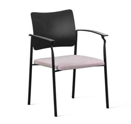 PINKO_black Кресло на 4-х опорах с подлокотниками (Черный/Светлый/Черный)