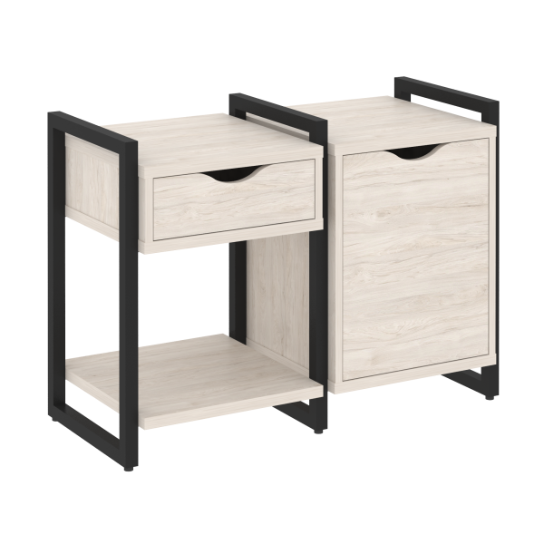 Тумба на регулируемых опорах наборная VR.L-TN-3.O 970x460x719 (Денвер Светлый/Черный металл)