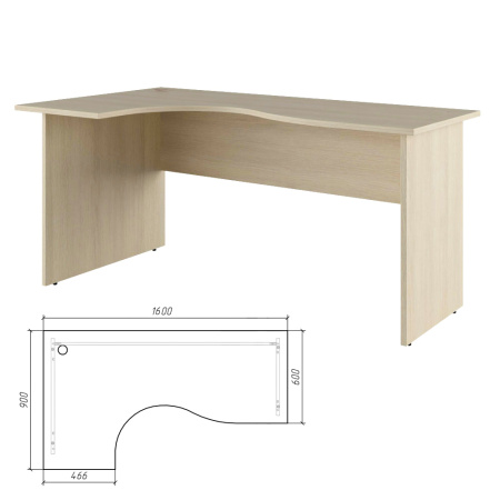 Стол эргономичный Trend TRD296156 1600x900x750 (Дуб феррара)