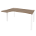 Стол эргономичный левый на П-образном м/к Onix O.MP-SA-4L 1580x1180x750 (Тиквуд Темный/Белый Металл)