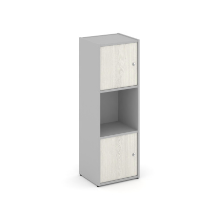 Стеллаж Locker Plus LK.K-001 408x350x1203 (Серый | Дуб Наварра)