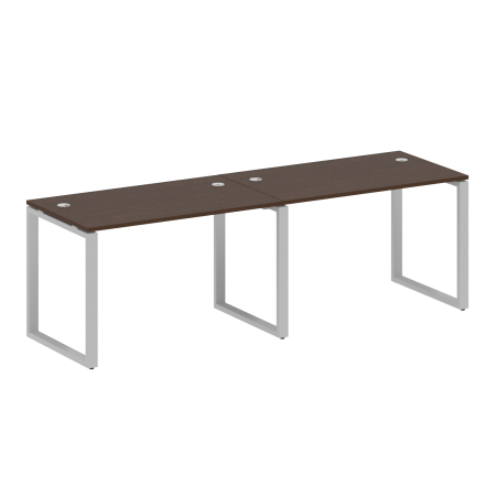 Рабочая станция Metal System Style БО.СМ-2.2 2400x720x750 (Венге Цаво/Серый металл)