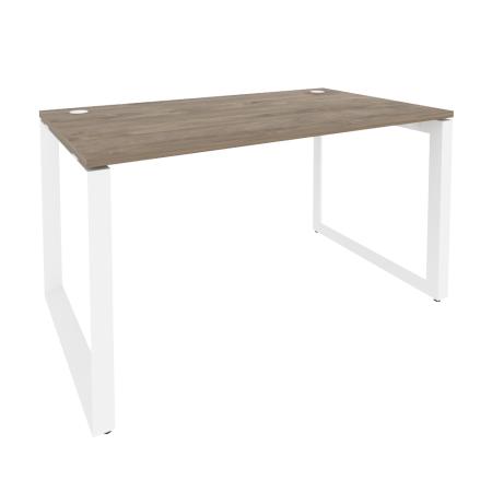 Стол рабочий на О-образном м/к Onix O.MO-SP-3.8 1380x800x750 (Тиквуд Темный/Белый Металл)