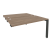 Стол-приставка двойной на П-образном м/к к опорным элем. Onix O.MP-D.SPR-3.8 1380x1635x750 (Тиквуд Темный/Белый Металл)
