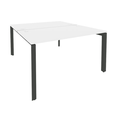 Рабочая станция на П-образном м/к Onix O.MP-D.RS-2.3.8 1380x1635x750 (Белый Бриллиант/Черный металл)