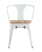 Стул TOLIX ARM WOOD с подлокотниками белый (Стул Tolix Arm Wood белый глянцевый)