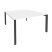 Рабочая станция на П-образном м/к Onix O.MP-D.RS-2.3.8 1380x1635x750 (Тиквуд Темный/Белый Металл)