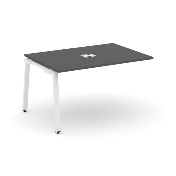 Проходной наборный элемент переговорного стола SN-6A.NSPRG-001 (980х980х750) (Антрацит/Металл Белый)