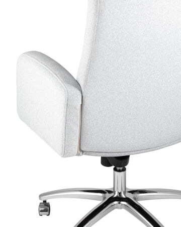 Кресло руководителя Лансет микровелюр светло-серый (Компьютерное кресло Лансет светло-серый)