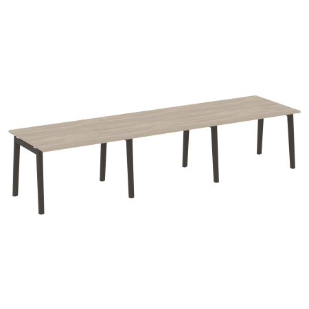 Стол переговорный на деревянных опорах Onix Wood OW.PRG-3.2 3540x980x750 (Дуб Аттик/Дуб Темный)