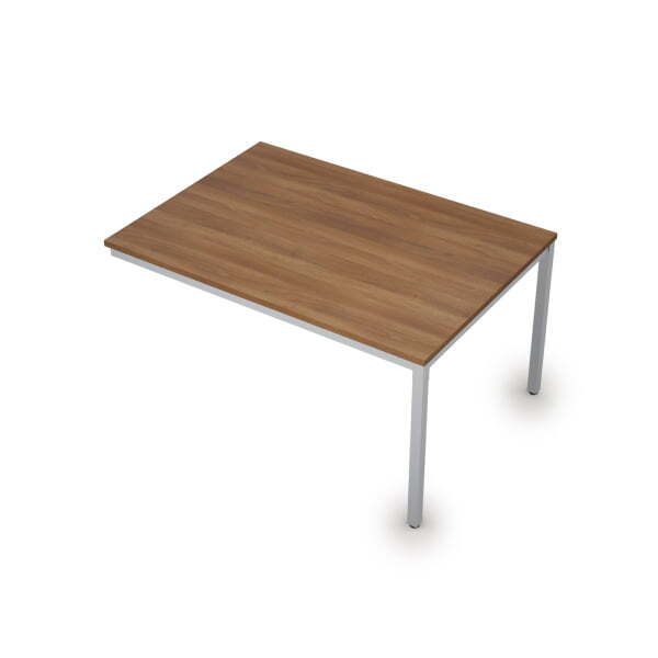 6МПК.003 Бенч-системы для переговорных столов, конечный модуль (1400x1000x750) (Шамони темный/Алюминий матовый)