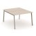 Рабочая станция 2 места ES.D.RS-2.2-VP (1180х1500х750) (Тиквуд Светлый/Металл Латте)