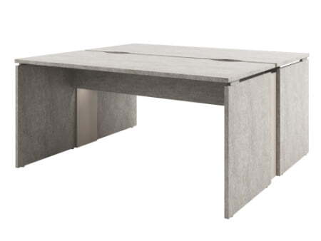 Стол-тандем письменный Solution D-26 1600x1432x750 (Бетон/КашемирБежевый)