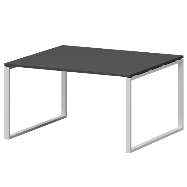 Стол переговорный на металлокаркасе Смарт СМСП-О-12.123.Пр25 1200x1236x750 (Графит/Белый)