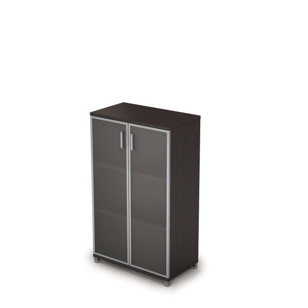 6Ш.017.4 Шкаф для документов средний со стеклом (800x450x1348) (Венге)