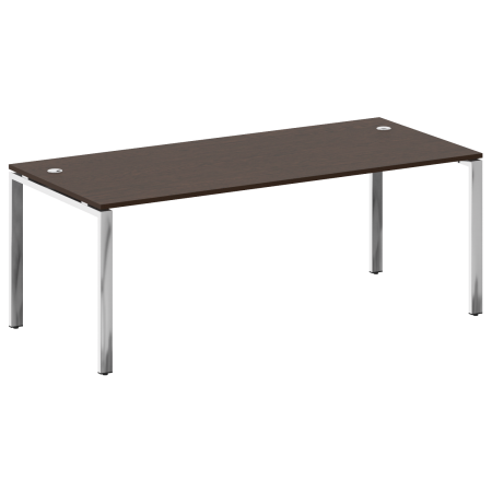 Стол рабочий руководителя на П-обр. м/к БП.СРР-6.9 2000x900x750 (Венге Цаво/Нерж. Сталь)