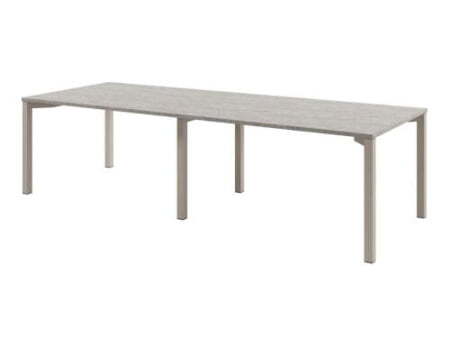 Стол для переговоров на металлокаркасе Solution D-102 2800x1000x750 (Бетон/КашемирБежевый)