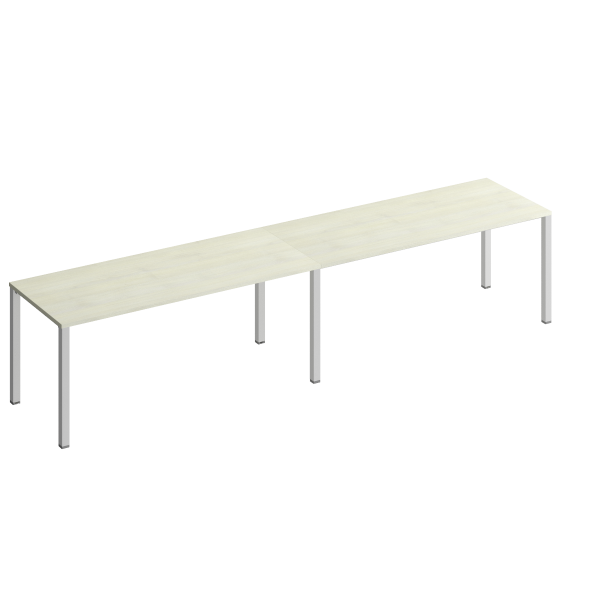 Рабочая станция на металлокаркасе КФ (2х180) Комфорт КФ К.1134-2 3600x750x750 (Дуб шамони светлыйСерый)