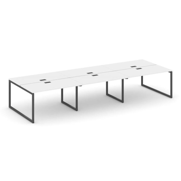 Рабочая станция 2-х сторонняя SN-4O.DRS-064 (4740х1232х750) (Белый/Металл Антрацит)