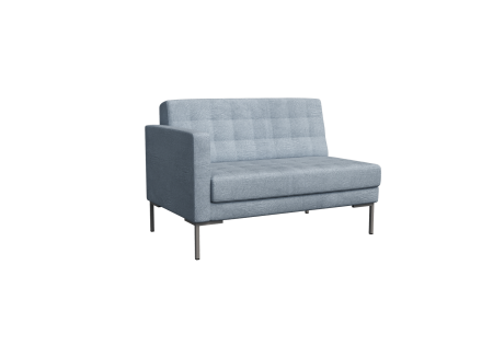 Секция с подлокотником двухместная FR-SP-02 (R) (Enzo 994/Металл Серый)