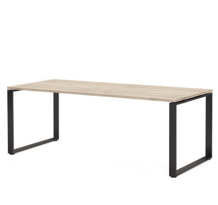 ROTONDA Стол для руководителя L200 (Дуб светлый/Черный металл)