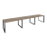 Рабочая станция на О-образном м/к Onix O.MO-RS-3.3.8 4140x800x750 (Тиквуд Темный/Белый Металл)