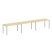 Рабочая станция на 3 раб. места Metal System Style БП.СМ-3.3 4200x720x750 (Дуб Наварра/Серый металл)