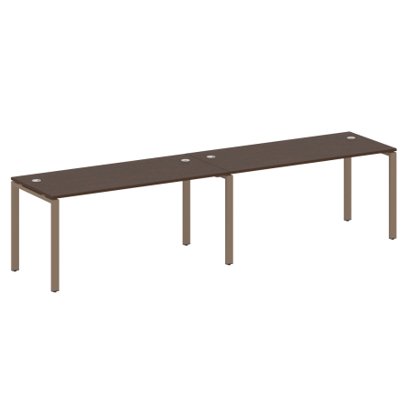 Рабочая станция на 2 раб.места Metal System Style БП.СМ-2.4 3200x720x750 (Венге Цаво/Мокко металл)