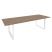 Стол переговорный на О-образном м/к Onix O.MO-PRG-25 2580x980x750 (Дуб Аттик/Белый Металл)