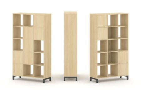 Набор стеллажа 1 сторонний, 5 ярусов SN.NS-531 (1121х400х1982) (Акация Лорка/Металл Антрацит)