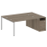 Рабочая станция с опорной тумбой Metal System Style БП.РС-СТП-2.4 2012x1475x750 (Дуб Наварра/Серый металл)
