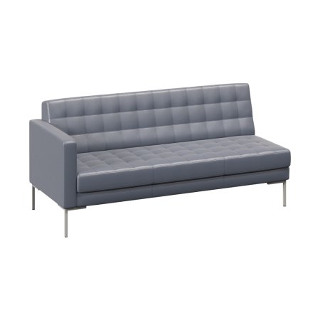 Секция с подлокотником трехместная FR-SP-03 (R) (Oregon 17/Металл Серый)