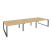 Рабочая станция на О-образном м/к Onix O.MO-D.RS-6.3.7 4140x1475x750 (Тиквуд Темный/Белый Металл)