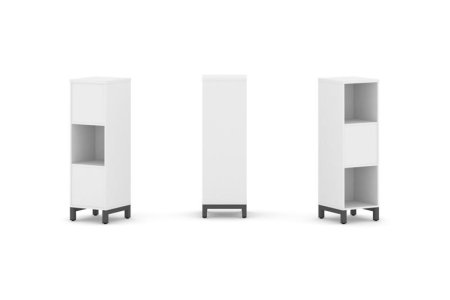 Набор стеллажа 2-х сторонний, 3 яруса SN.NSD-311 (387х400х1248) (Белый/Металл Антрацит)