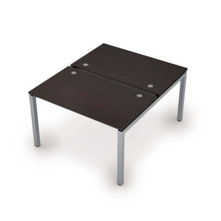 6МБ.5278 Бенч-система на 2 рабочих места (1200x1435x750) (Венге/Алюминий матовый)