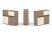 Тумба двойная + низкая надставка ES.NB.2N-17 (1500х410х1135) (Латте/Тиквуд Светлый)