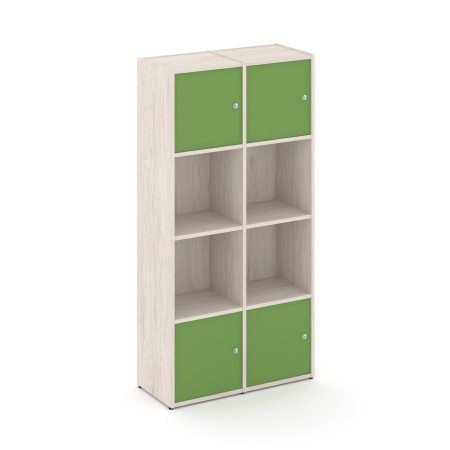 Стеллаж Locker Plus LK.K-005 798x350x1593 (Денвер Светлый | Зеленый)