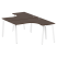 Рабочая станция криволинейная Metal System Style БА.РАС-СА-2.3 1400x2435x750 (Дуб Наварра/Серый металл)