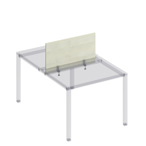 Экран настл. фронт. с кроншт. для рабочей станции 100 на мет. каркасе КФ Комфорт КФ К.845 850x450x18 (Дуб шамони светлыйСерый)