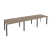 Стол переговорный Onix O.MP-PRG-3.2 3540x980x750 (Тиквуд Темный/Белый Металл)
