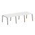 Стол для переговоров (3 столешницы) на А-образном м/к Metal System Style БА.ПРГ-3.1 3000x1235x750 (Дуб наварра/Серый металл)