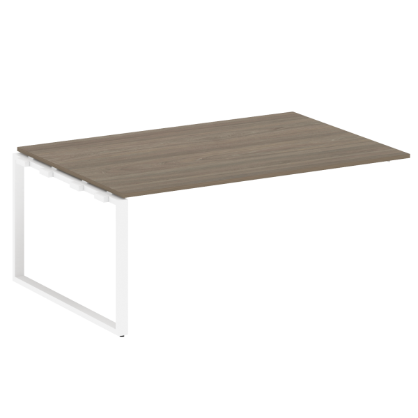 Проходной наборный элемент переговорного стола Metal System Style БО.ППРГ-5 1800x1235x750 (Вяз/Белый металл)