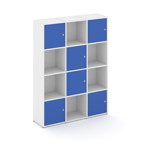 Стеллаж Locker Plus LK.K-006 1188x350x1593 (Белый | Синий)