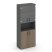 Шкаф высокий широкий SN.STS.E-105 (796х400х1982) (Антрацит/Тиквуд Светлый/Прозрачный)