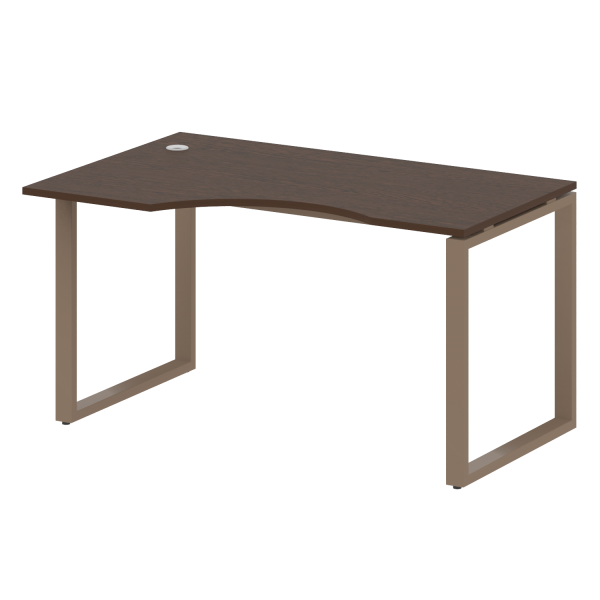 Стол криволинейный левый Metal System Style БО.СА-2 Л 1400x900x750 (Венге Цаво/Мокко металл)