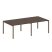 Переговорный стол 2 столешницы Metal System Style БП.ПРГ-2.2 2400x1235x750 (Дуб Наварра/Серый металл)