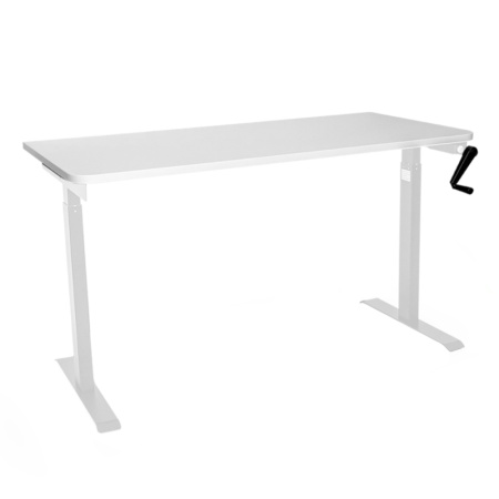 Стол c ручным приводом LA-T33-M1 (1400x600x725-1165) (Белый | Белый)