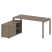 Рабочая станция с опорной тумбой левая Metal System Style БП.РС-СТС-2.4 Л 1700x1520x750 (Дуб Наварра/Серый металл)