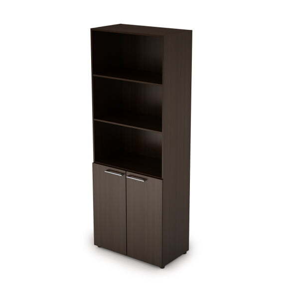 4Ш.005.2 Шкаф стеллаж высокий полузакрытый без замка (798x430x2112) (Венге)